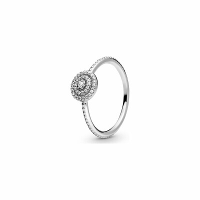 Bague Pandora Timeless scintillante elégante en argent et oxyde de zirconium, taille 56