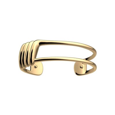 Bracelet manchette Les Georgettes Andy en laiton finition dorée, 14 mm