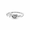 Bague Pandora Cœur Pavé Mom en argent, taille 52