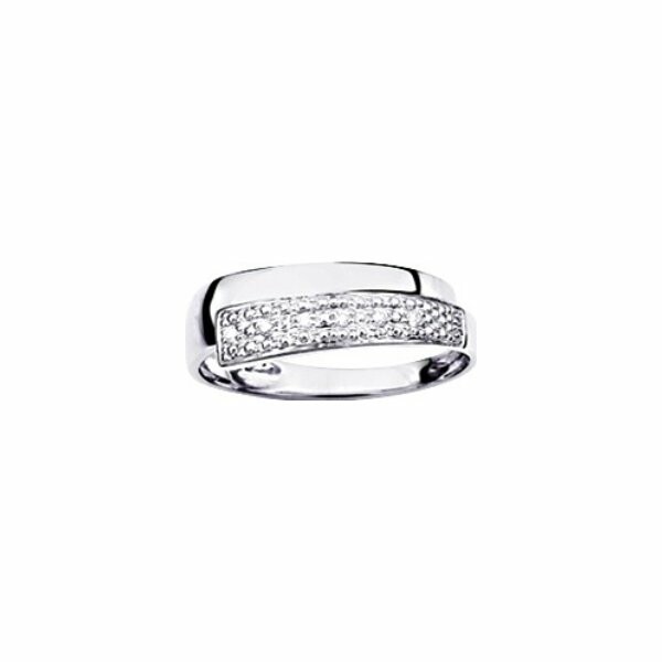 Bague en or blanc et diamants 0.03ct