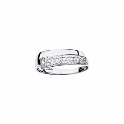 Bague en or blanc et diamants 0.03ct