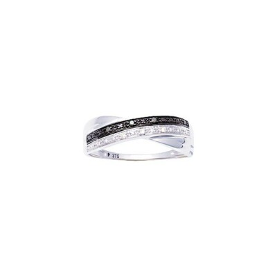 Bague en or blanc et diamant, 0.03ct