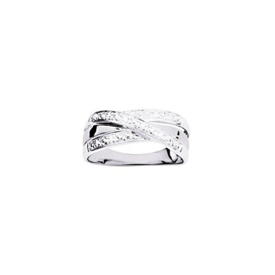 Bague en or blanc et diamant, 0.05ct