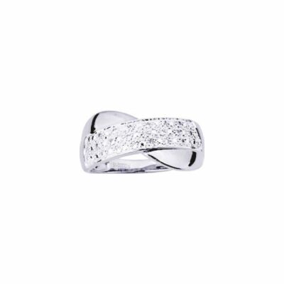 Bague en or blanc et diamants 0.1ct