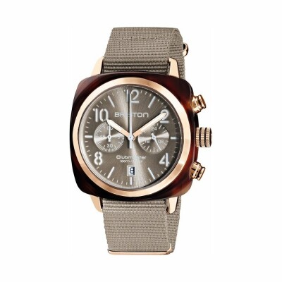 Montre Briston Clubmaster Classic Chrono Date Acier PVD et Acétate 