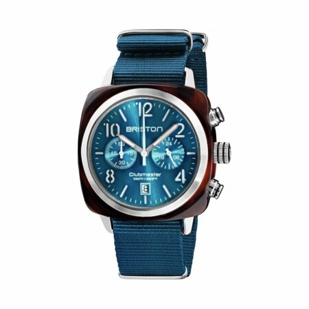 Montre Briston Clubmaster Classic Chrono Date Acier et Acétate