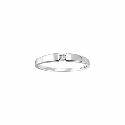 Bague en or blanc et diamant 0.006ct