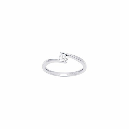 Solitaire en or blanc et diamant de 0.04ct