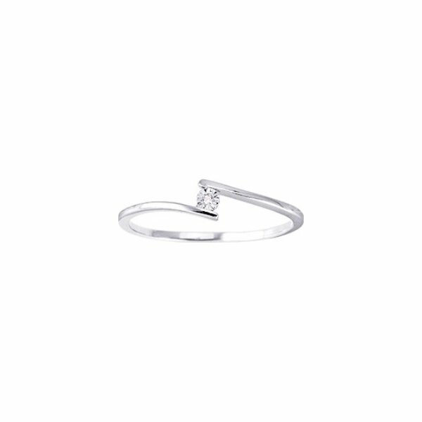 Bague en or blanc et diamant 0.006ct