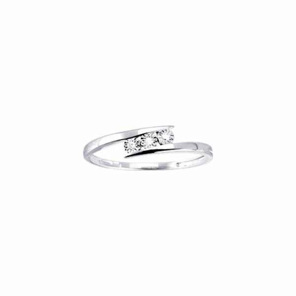 Bague en or blanc et diamants 0.018ct