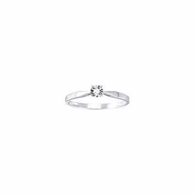 Solitaire en or blanc et diamant de 0.02ct