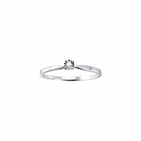 Bague en or blanc et diamants de 0.013ct