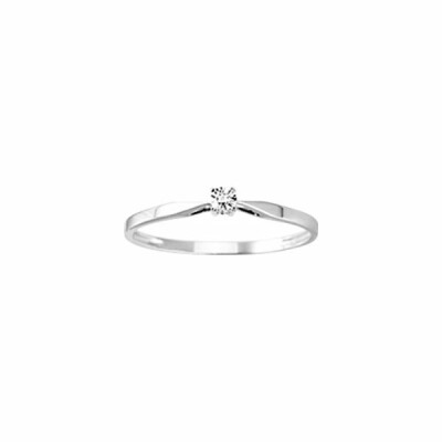 Bague en or blanc et diamant 0.006ct