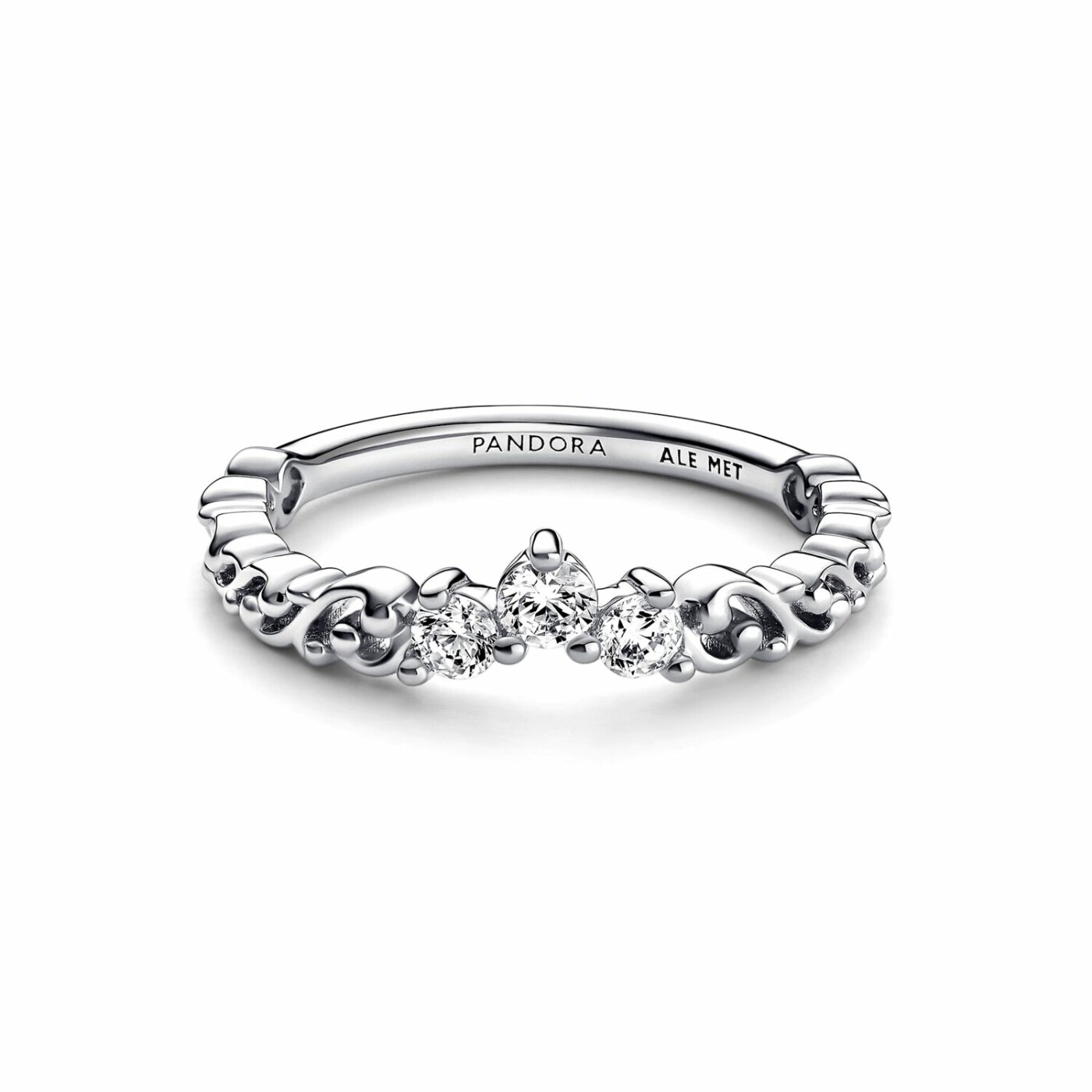 Bague Pandora Tiare Volute Royale en argent, taille 54