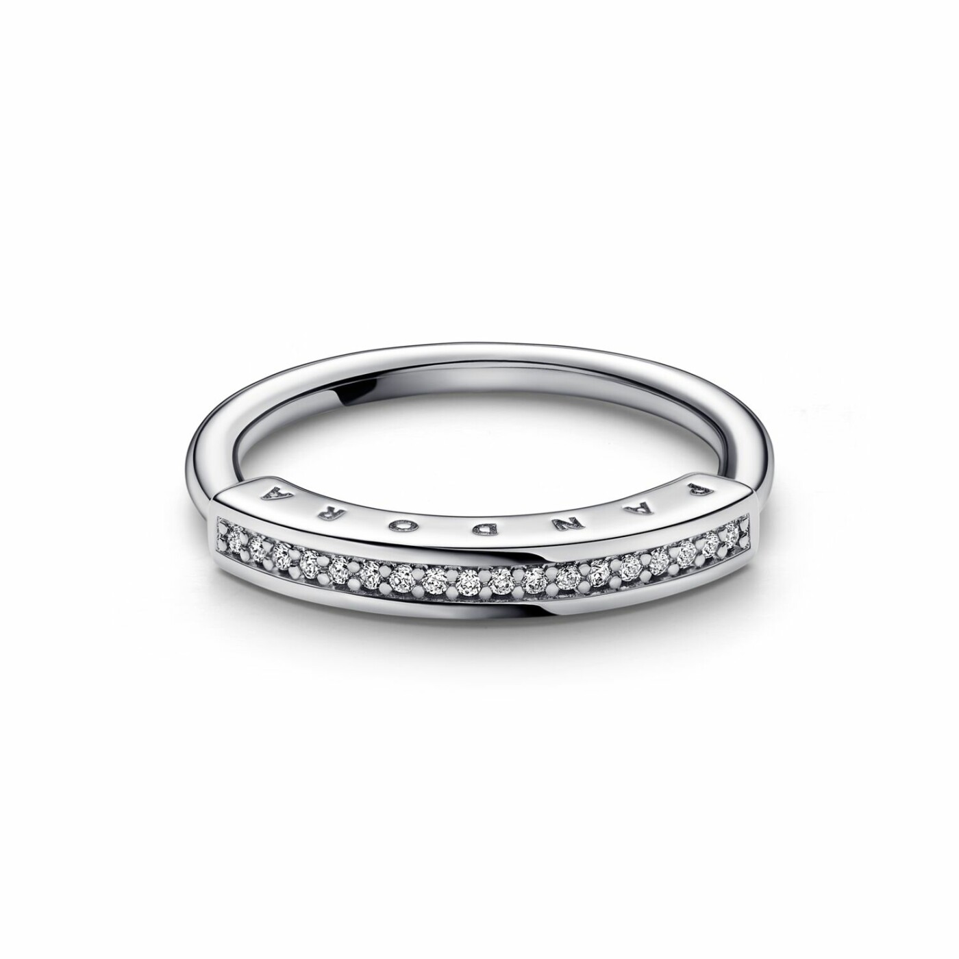 Bague Pandora Pavée I-d Signature en argent, taille 52