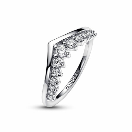 Bague Pandora Timeless Pavée Flottante Vœu Timeless en argent, taille 56