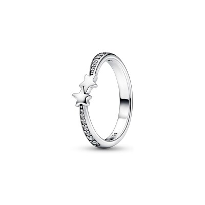 Bague Pandora Scintillante Étoiles Filantes en argent, taille 56