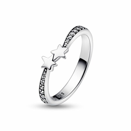 Bague Pandora Scintillante Étoiles Filantes en argent, taille 60