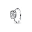 Bague Pandora Timeless Halo Scintillant Rectangulaire en argent, taille 54