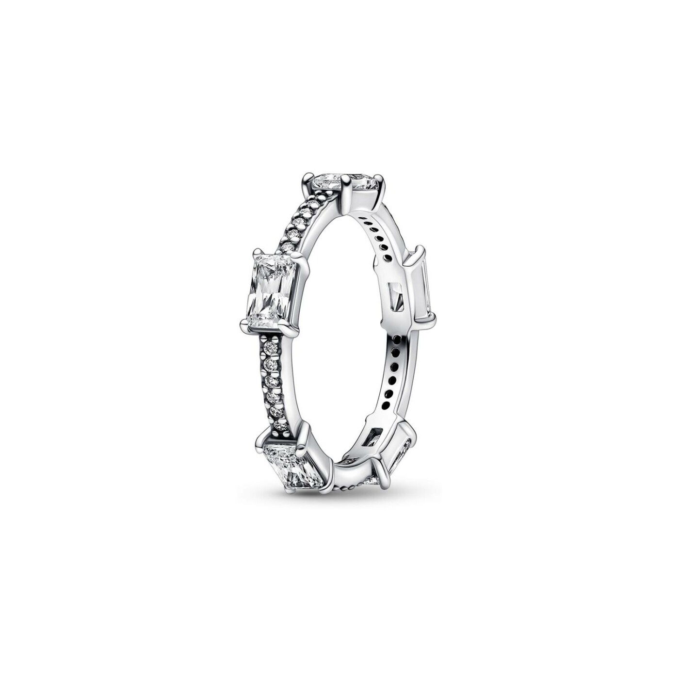 Bague Pandora Timeless Rectangles Pavés Scintillants en argent, taille 54