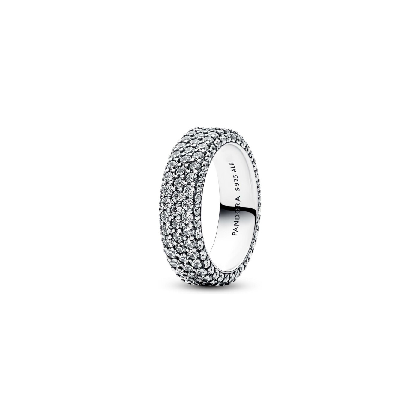 Bague Pandora Timeless triple rang pavée en argent 