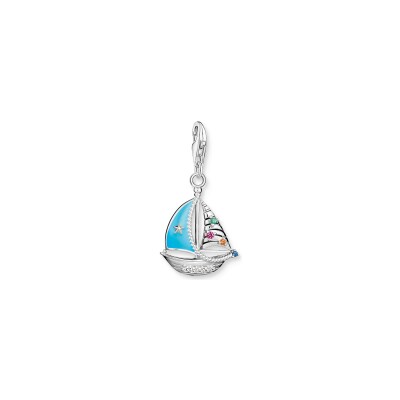 Charm Thomas Sabo Charm Club en argent, email, corindon et oxydes de zirconium