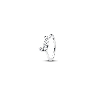 Bague Pandora Love en Lettres Cursives en argent, taille 54