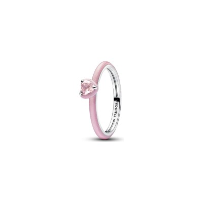 Bague Pandora Cœur Chakra Rose en argent, taille 50