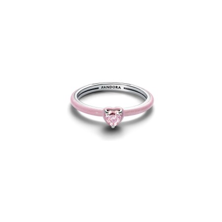 Bague Pandora ME cœur chakra rose en argent taille 54