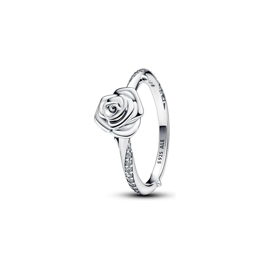 Bague Pandora Moments Rose en argent et oxydes de zirconium, taille 56