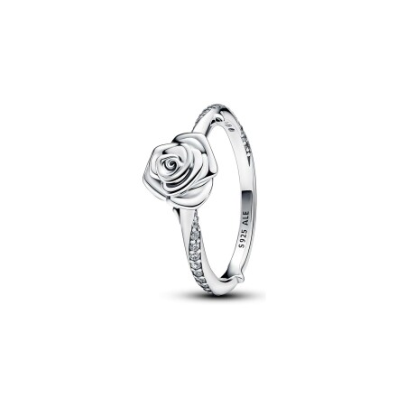 Bague Pandora Moments Rose en argent et oxydes de zirconium, taille 54