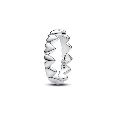 Bague Pandora Moments Farandole de Cœurs en argent, taille 58