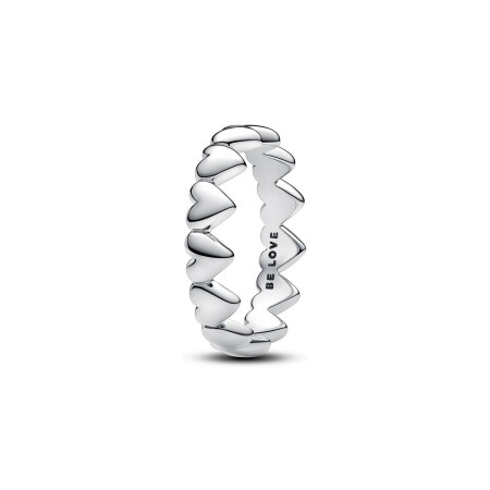 Bague Pandora Moments Farandole de Cœurs en argent, taille 52