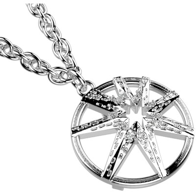 Collier Les Georgettes Flash en laiton finition argentée, 20 mm
