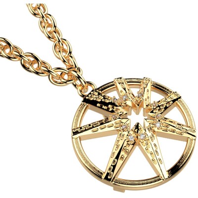 Collier Les Georgettes Flash en laiton finition dorée, 20 mm