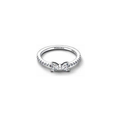 Bague Pandora Nœud Scintillant en argent, taille 54