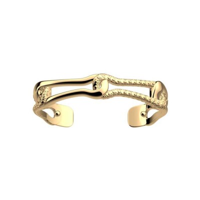 Bracelet manchette Les Georgettes Afterwork en laiton finition dorée, 8 mm