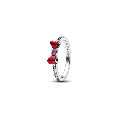 Bague Pandora Disney X Pandora nœud princesse Blanche-neige en argent taille 52