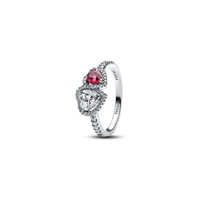 Bague Pandora Timeless cœurs halo en argent taille 54