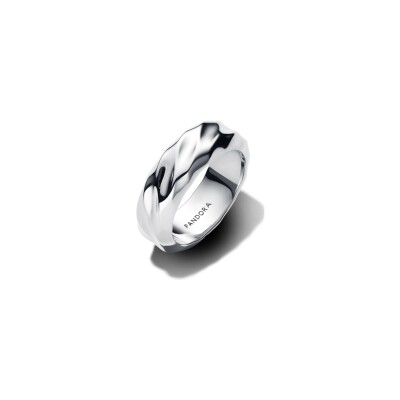 Bague Pandora Large Ondulé en argent, taille 52