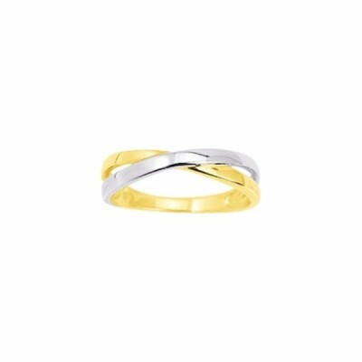 Bague en or jaune, or blanc rhodié