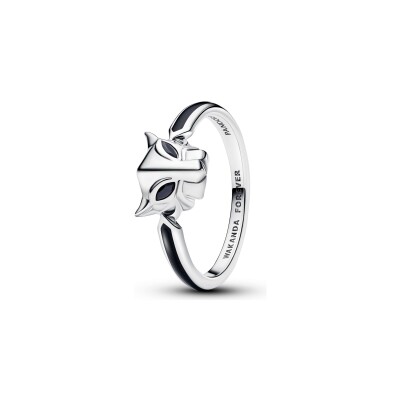 Bague Marvel x Pandora Black Panther en argent et émail, taille 52