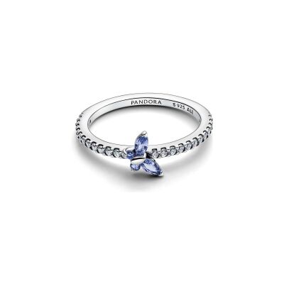 Bague Pandora Papillon Scintillante en argent et oxydes de zirconium, taille 52