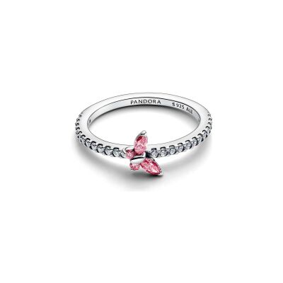 Bague Pandora Papillon Scintillante en argent et oxydes de zirconium, taille 52