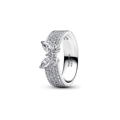 Bague Pandora Cocktail Papillon Scintillant en argent et oxydes de zirconium, taille 52