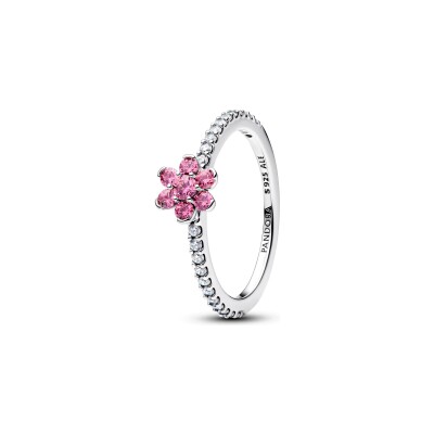 Bague Pandora Timeless Fleur Rose Scintillante en argent et oxydes de zirconium, taille 52