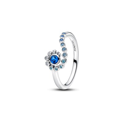 Bague Disney X Pandora Vaiana Vague en argent, oxydes de zirconium et cristaux de synthèse, taille 52