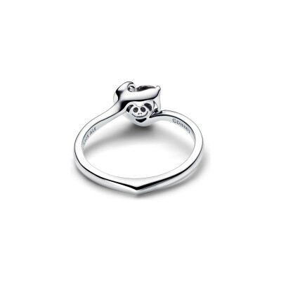 Bague Disney x Pandora L’Étrange Noël de Monsieur Jack Cœur de Jack Noir en argent et cristal, taille 52