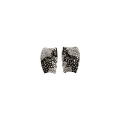 Boucles d'oreilles en or blanc et diamant