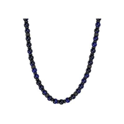 Collier Les Georgettes Homme Chris en acier finition argentée